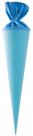 Adina Bastelschultüte Schultüten - Rohling 70cm rund mit farbigem Filzverschluß Stabiler Karton hellblau