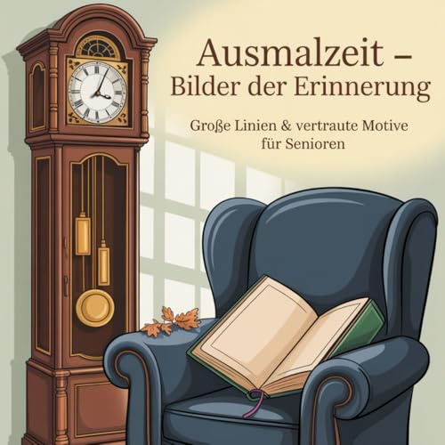 Ausmalzeit – Bilder der Erinnerung: Große Linien & vertraute Motive für Senioren | Einfaches Ausmalbuch für ältere Menschen & Demenzpatienten | Malbuch mit bekannten Szenen aus Alltag & Natur