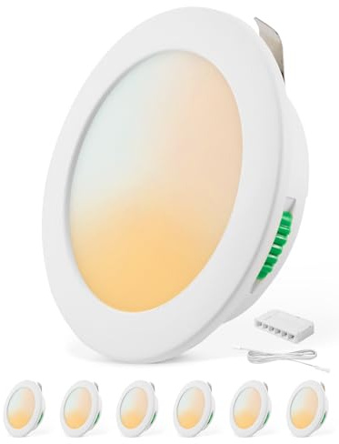 Bojim 6er Set LED Einbaustrahler AC/DC 12V Spots Wohnmobil 55mm 58mm 60mm Lochmass, 4W IP44 Wasserdicht Einbauspot Slim, Warmweiß Neutralweiß Kaltweiß Einbauleuchten, Möbeleinbauleuchte für Camper Bad