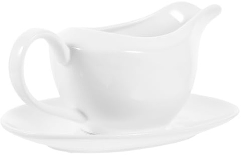ABOOFAN Cuenco Para Salsa De Cerámica Salsera Para Cocina Jarra Para Salsa Con Bandeja Para Cafeterías Restaurantes y Cocinas Taza Para De Porcelana