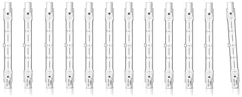 Unibulb Halogen Floodlight Light Bulb R7S J118 118mm Linear 2250 lumens 120W 2900K (Warm White) Dimmable - Pack of 12