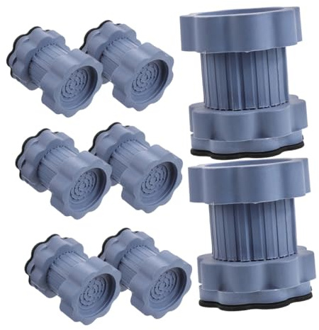 Sewroro Anti-vibration Pads with Non-slip Design 8pcs for Washing Machine and Dryer Vibrations Adjustable Height Plastic Shock Absorber Feet in Household Environment