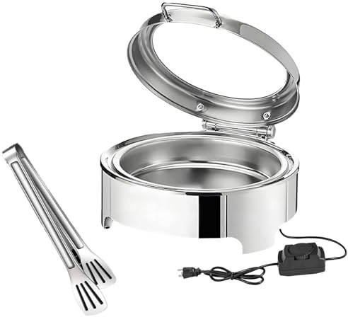 MOYIDUE Scaldavivande a Buffet, Scaldavivande Elettrico con Clip per Alimenti, Scaldavivande in Acciaio Inossidabile con Controllo Digitale della Temperatura per Catering Commerciale, Feste(B)