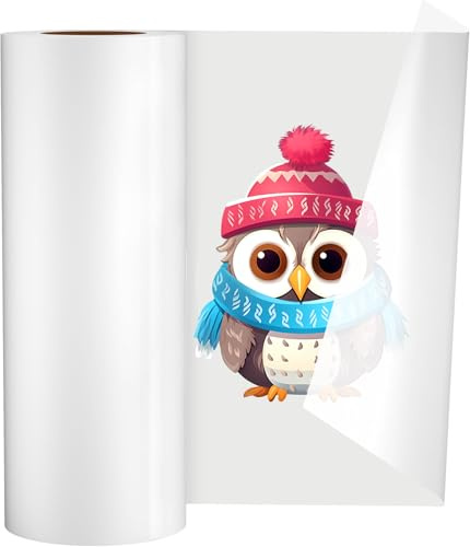 Qilpho DTF - Rollo de película de transferencia de 12 pulgadas x 164 pies – Rollos de película A3 DTF, papel de transferencia de calor de película PET para textiles directamente en camisetas