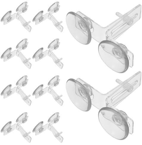 Abaodam 10sets Fish Tank Partition Clips Aquarium Divider Suction Cup Clips for Fish Tank Separation Fixing Clamps for Isolation Plate Breeding Pet Habitat Home Aquarium Use Screw