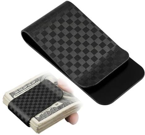 Real Carbon Fibre Money Clip for Men Ultra Slim Wallet Credit Card Holder