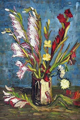 1art1 Vincent Van Gogh XXL Poster Vase Mit Gladiolen, 1886 Plakat | Bild 120x80 cm
