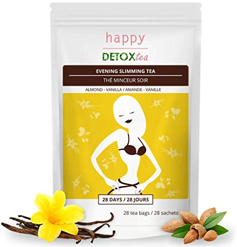 Happy Detox Tea - Mandel & Vanille Schlankheits-tee - 4 Wochen - 28 Teebeutel