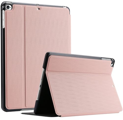 ProCase Buchdeckel Hülle für iPad 9.7 Zoll 6./5. Generation, Air 2/1 - Schutzhülle Smart Cover - Roségold