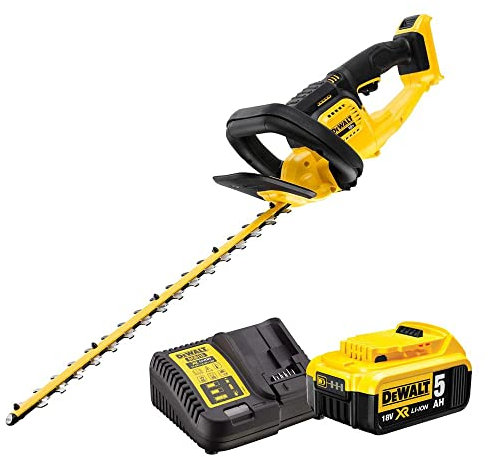 DEWALT DCMHT563P1 XR Hedge Trimmer 18V 1 x 5.0Ah Li-ion, Yellow