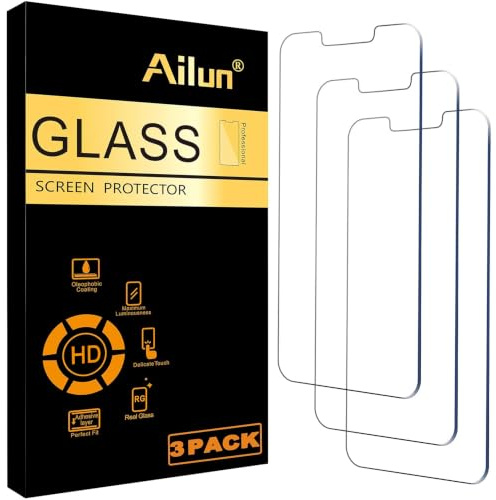 Ailun 3 Pack Screen Protector for iPhone 17e/16e/14/13/13 Pro | 6.1 Inch, Tempered Glass, Case Friendly, Not for iPhone 16 6.1 Inch
