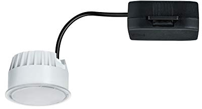 Paulmann 93069 Nova LED Einbauleuchte Modul Coin rund 50mm 6W 470lm 230V 2700K Satin rund Deckenspot Kunststoff