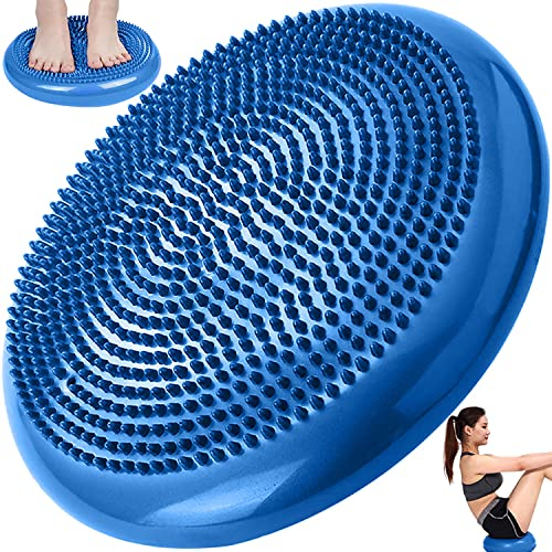 Retoo Ballsitzkissen mit Pumpe, 34cm Durchmesser, Balancekissen, Orthopädisches Sitzballkissen, Luftkissen, Pad, Sitzkissen, Bürostuhl, Balance Kissen für Core, Yoga