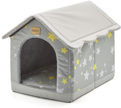 Jiupety Dog House Indoor, XL Size Indoor Dog House for Medium and Large Dog, Warm Cave Sleeping Nest Bed for Cats and Dogs, Gray
