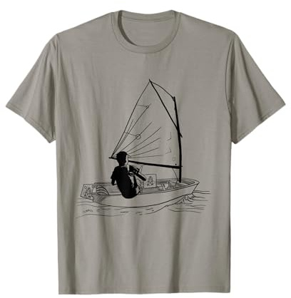 Opti Segelboot Grafik Dinghy Boot Segeln Liebhaber T-Shirt