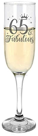 Always Looking Good 65th Birthday Gifts for Women 65 & Fabulous Engraved Champagne Flutes Present for 65 Year Old Ladies Champagne Glasses Laser Engraved Age Champagne Flute Glass