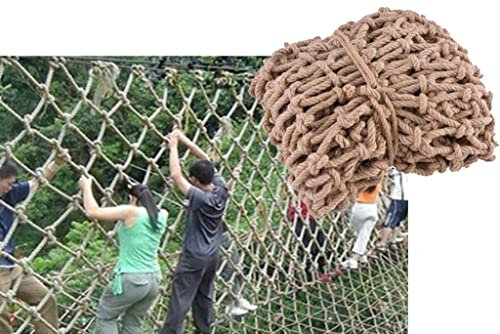 Sicherheitszaunnetz für Kinder, Haustiere, Katzen, Absperrnetz for Kinder Absperrnetz Hofeinfahrt Absturznetz Absturzsicherung Hochbett Anti Fall Jute Hanf Auffangnetz Spielplatz Schutznetz Natur Tau