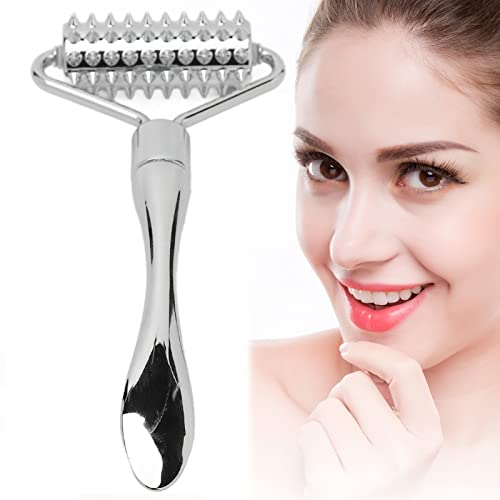 Akupunktur-Massagerolle, Gesichtsmassage Roller, Metall Massagerolle fördert die Durchblutung muskelentspannende Akupunkturrolle für Finger, Hand und Hals
