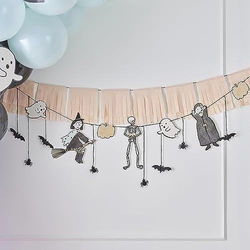 Ginger Ray Halloween Bunting & Tassel Hexe, Vampir, Geister und Skelett Girlande Dekoration