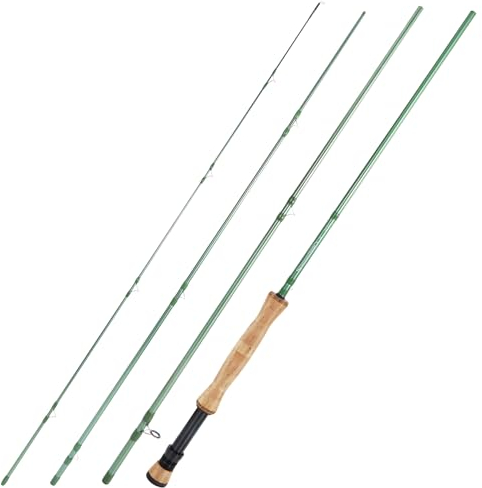 Sougayilang Fliegenfischrute – Hochleistungs-IM8 Carbon-Rohling, 2,7 m für 5/6 W und 7/8 W, reisefreundliches Design, #8-Grün