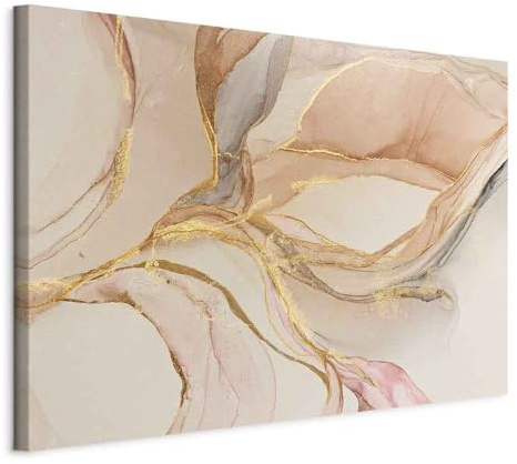 B&D XXL - Akustikbild Pastel beige rosa, Schallschutz, Wohnzimmer, Büro | Verbessert Raumakustik, reduziert Hall, ideal fürs Büro oder Wohnzimmer, hochwertige Verarbeitung, schnelle Montage, stilvoll