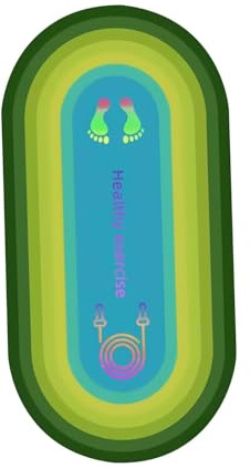 LOVIVER Springseil Matte Stoßdämpfung, Fitness-Übungsmatte Knieschutz, Springseilmatte rutschfest, Kompakte Fitnessmatte, Yogamatte Laufband-Matte Excersize-Matten für Zuhause, Fitnessstudio