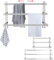 LOPYXBR Porte Serviette Murale, Porte Serviette Salle de Bain, Extensible 43-78cm, Porte Serviette Salle de Bain Mural 3 Barres avec Crochets pour Salle de Bain, Cuisine