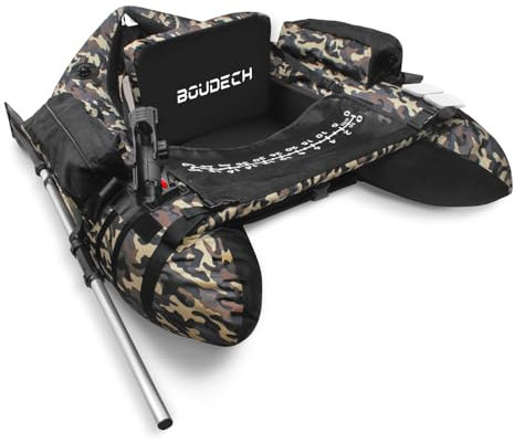 Trawler Belly Boat Aufblasbares Angelboot aus Polyester mit Doppelschlauch 110 cm