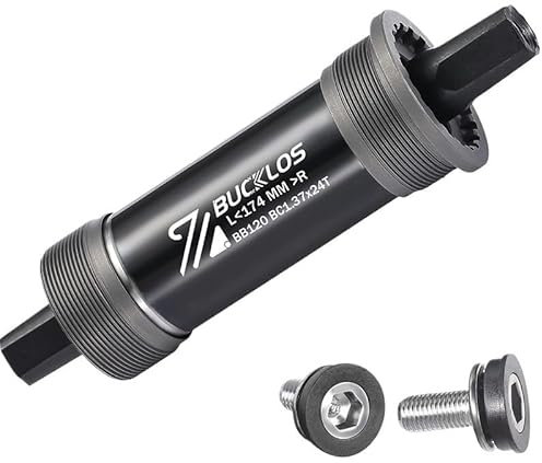 LUOKEKE Tretlager Vierkant-Tretlager 68 mm 80 mm 90 mm 100 mm 110 mm for Mountainbikes/Schnee-/Fatbikes Fahrrad-Tretlager Innenlager(120x174mm)