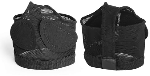 CZ Store® – halkfria fotdynor | svart | livstidsgaranti – Faux Suede-kuddar för dans, lätt mesh-tyg – tåskydd för gymnastik, yoga, pilates, balett, modern jazz (S)