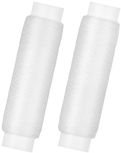 2 rotoli di lenza da pesca, 0,2 mm, 500 m, filo di nylon elastico ad alta resistenza, filo di nylon trasparente, invisibile, per la pesca, gioielli di perle, bracciali, cucito hobby