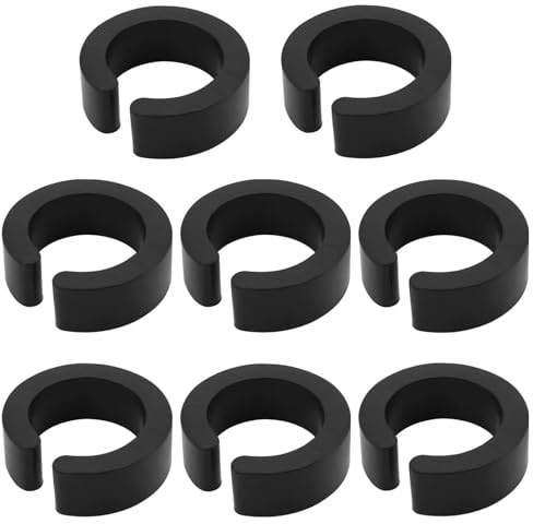 Create idea 8PCS 22.2mm Open Type Rubber Reducer Shim for 31.8mm Bicycle Handlebar Adapter or Mount Compatible with Bike Computer Mounts Bottle Holders