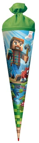 ROTH Motiv-Schultüte, Block Game, 70 cm, rund, Rot(h)-Spitze, Filzverschluss
