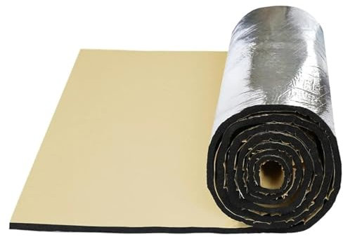 Tapis d'isolation Lot 10 Tapis D'isolation Phonique Thermique pour Intérieur Voiture 5Mm Coton Auto-adhésif Insonorisant Silencieux Compact pour Fourgonnette Matériau Isolant