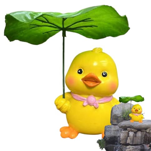 Generico Statua Anatra - Decorazione Da Giardino Con Anatra Resistente Alle Intemperie Per Esterni - Decorazioni Resina Carine Primavera Vasi Fiori Giardino Balcone Prato Terrazzo Casa
