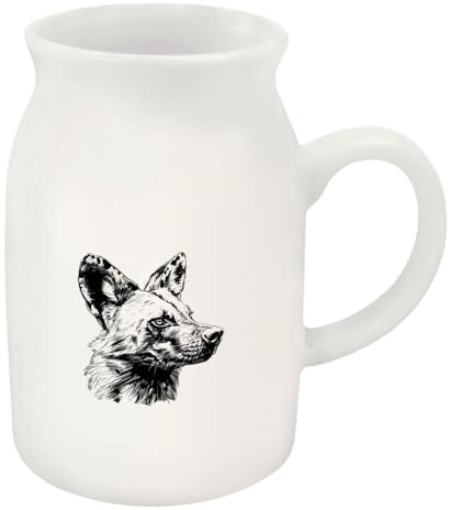 Azeeda 300ml 'African Wild Dog Side View' Ceramic Milk Jug (MJ00018897)