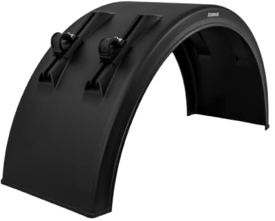 DOMAR DK2975 Einzelkotflügel 19,5 bis 22,5 Zoll aus Kunststoff für LKW-Anhänger 1250 x 430 mm mit Befestigungswinkeln als Radabdeckung und Schmutzfänger für Sattelauflieger