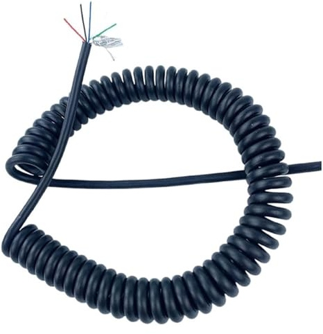 Cavo Elettrico a Spirale, Filo telescopico a spirale a 5 anime, estensione a spirale con filo a molla da 0,15 mm(Stretch 10 meter)