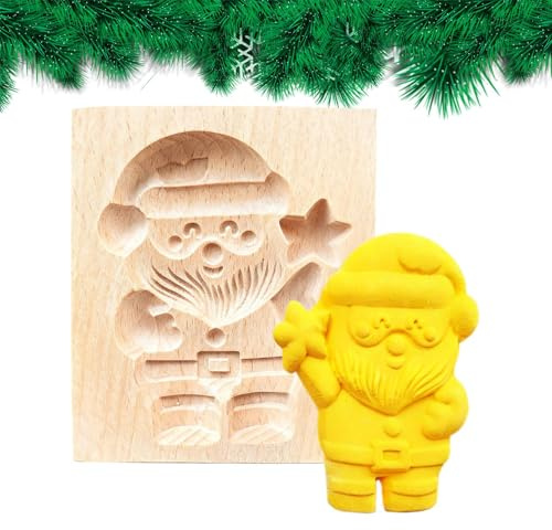 Stampino per biscotti - Albero di Natale Babbo Natale pupazzo di neve riutilizzabile | Stampi natalizi Timbro per biscotti 3D divertente, per torte, dessert, cucina domestica, ristorante adulti