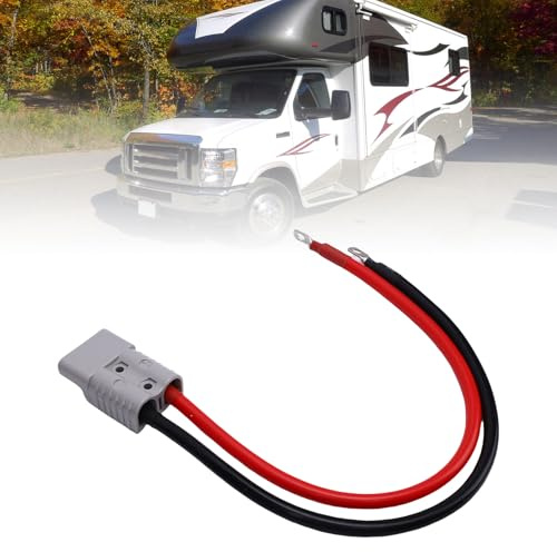 TARSHYRY Cavo di Collegamento per Carrello Elevatore 175A con Connettore Anderson, Batteria, Filo in Silicone 4AWG 25mm² con Terminale SC258 per Carrelli Elevatori, Camion e ATV.