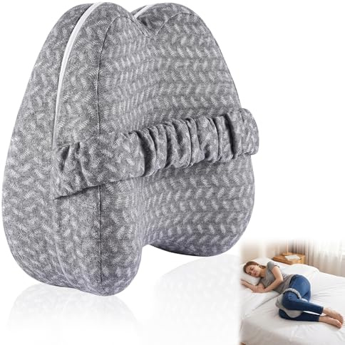 Briocht Revoget Knee Pillow for Sleeping on Side – Memory Foam Alignment Pillow for Side Sleepers, Leg Pillow for Hip & Spine Support, Pain Relief for Sciatica, Pregnancy & Back Discomfort