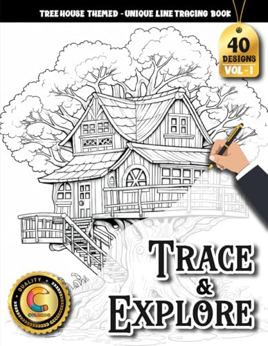 COLOROO Ink Tracing Book: Enchanted Tree House Journeys for Stress-Free Artistic Expression: Reverse Coloring Book for Anxiety Relief Enthusiasts | ... (Tree House Tracing and Explore Series)