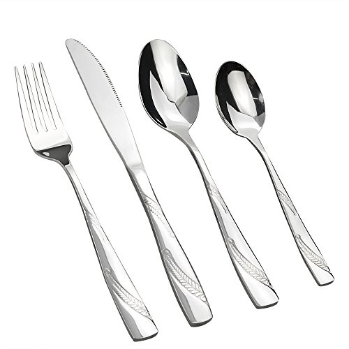 Lesbye Kitchen Cutlery Sets 48 Pieces, Service for 12, Stainless Steel