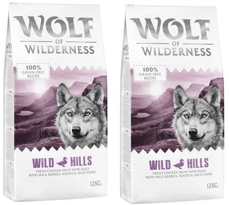 Ente, Premium Trockenfutter für Hunde, 100% Getreide- und Glutenfrei, angereichert mit Waldfrüchten und Wildkräutern, 2 x 12 kg
