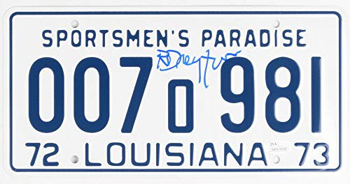 Inga Richard Dreyfuss Signed Jaws Louisiana License Plate 6X12 License Plate Sign