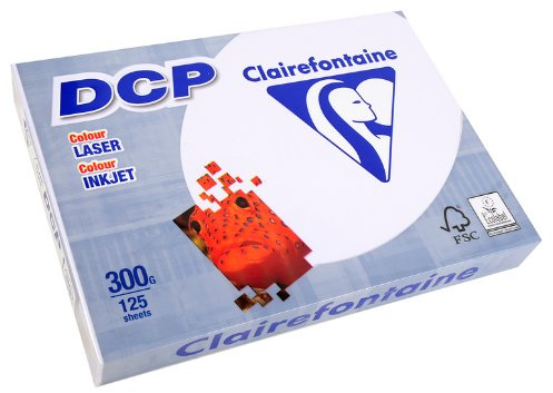 Clairefontaine Papierpapier, 300 g, A4, 210 x 297 mm, FSC-zertifiziert, Weiß, 5 Stück