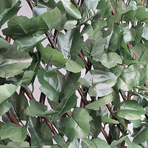 Artificial Maple Leaf Ivy Privacy Screen on Expandable Willow Trellis - 1x2m Garden Privacy Screening for Walls, Balconies, and Fences, Weather Resistant and UV Protected, Easy Installation