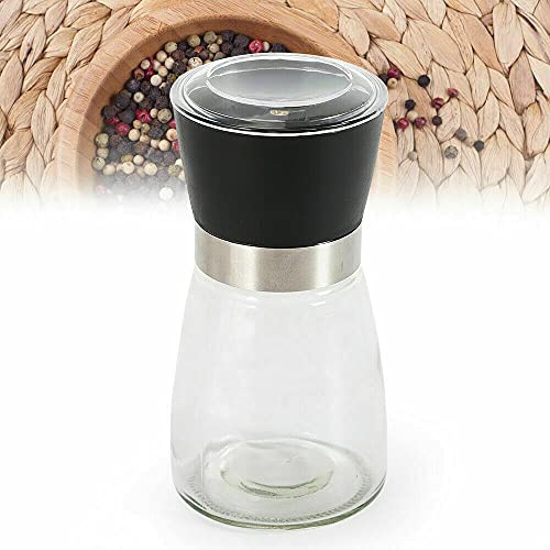 6 pezzi, 180 ml, macinaspezie manuale, macinino in ceramica, grado di macinatura può essere regolato in modo continuo, adatto per sale, pepe, cardamomo, semi di lino, sesam ecc