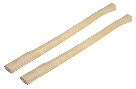 sourcing map 35 Inch Wood Replacement Handle Long Curved Replaceable Handle for Axe Hammer Oval Eye 2 Pack