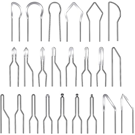 SAVITA 23pcs Wood Burning Nibs, Pyrography Wire Tips Replacement for Pyrography Machine Wood Burning Pen Tips for Pyrography on Gourds Wood Paper Leather